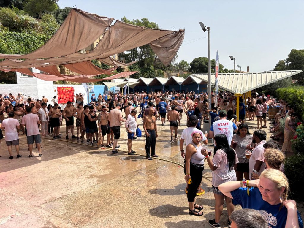 The clean up after being doused off in the village stream and hosed down by the locals